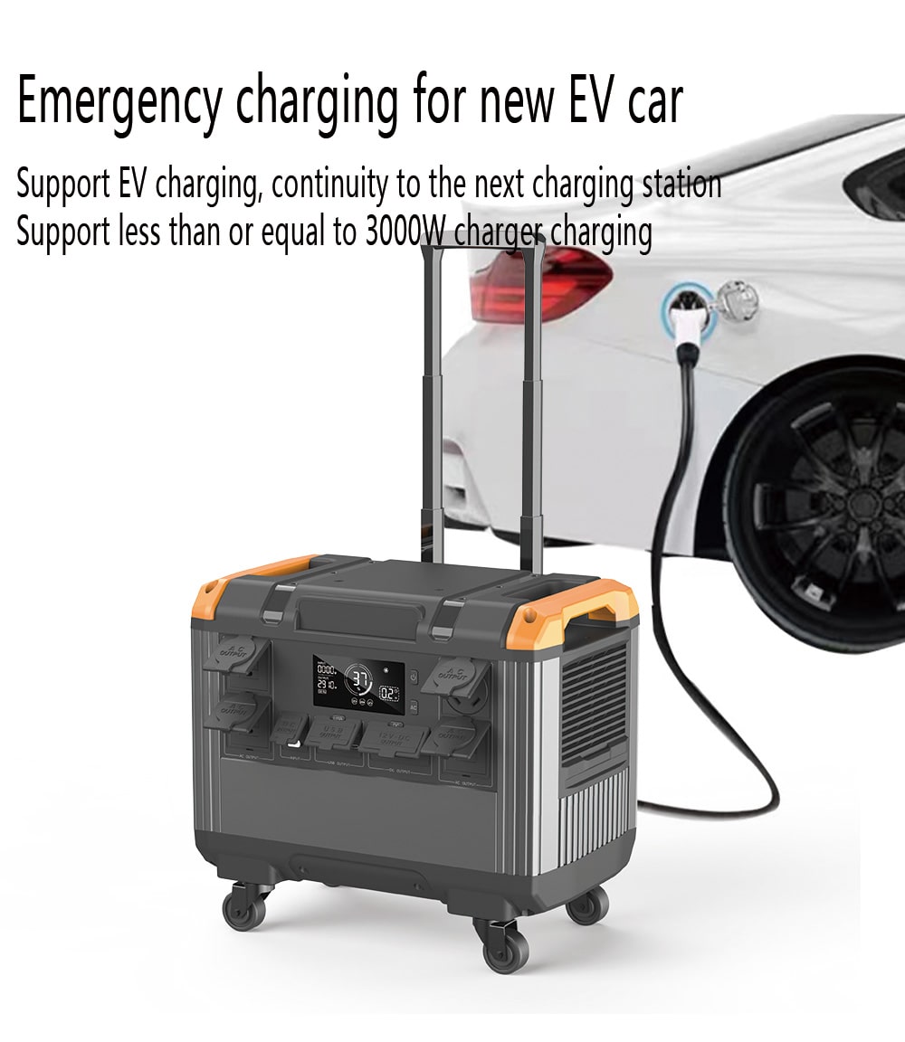 가정용 3000W 배터리 구동 발전기, EV 자동차 충전