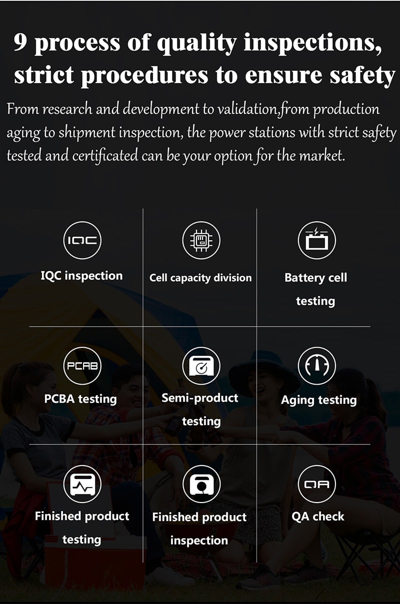 저렴한 휴대용 발전소 1200w QC 절차