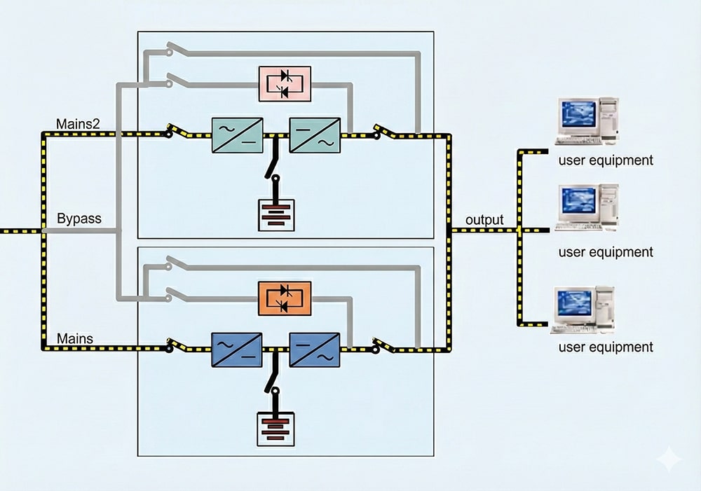 격리형 이중화 UPS 구성 정의
